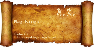 Mag Kinga névjegykártya