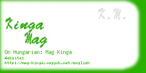 kinga mag business card